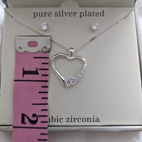 Sparkle Allure Cubic Zirconia Necklace And Earring Set